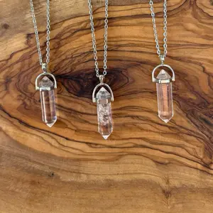 Clear Crystal Quartz Necklace with Elegant Silver Chain and Unique Pendant Design for Everyday Wear
