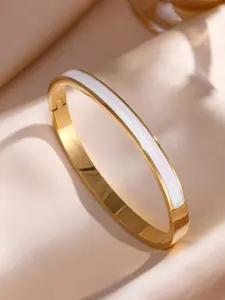 Fashionable Multi-Color Stainless Steel Bangle, Unisex Sporty Bracelet, All-Season Waterproof, Comfortable Gift Choice