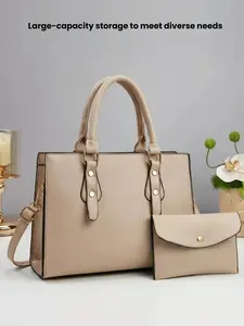 2026 New Women's White Sequin Floral Bag, Large Capacity Shoulder & Crossbody Handbag