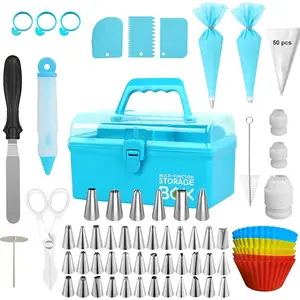 Cake decorating tools piping bags tips set 115 pcs cake decorating kit with 42 piping tipscake decorating supplies with frosting tipsbags cupcake cookie decorating supplies gifts for kids