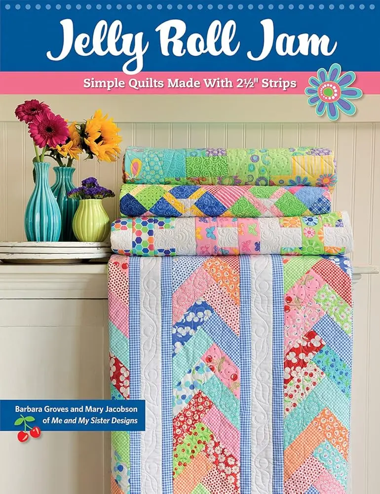 Crafty Lifestyle Crafts & DIY Book - Quilt Patterns Guide for Making Simple Floral Patchwork Quilt Sets with 2-1/2 in Strips