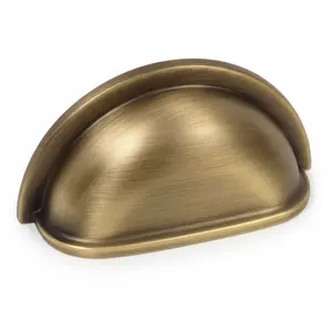 Cosmas 4310BAB Brushed Antique Brass Cabinet Cup Pull