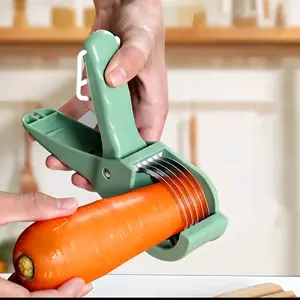 430 Heavy Duty Stainless Steel Multifunctional Vegetable Peeler, Fruit Salad Slicer, Banana Cucumber Cutter, Household Kitchen Tool (Suitable for Poes, Carrots, Apples) Perfect Gift Choice for Easter, Spring And Summer