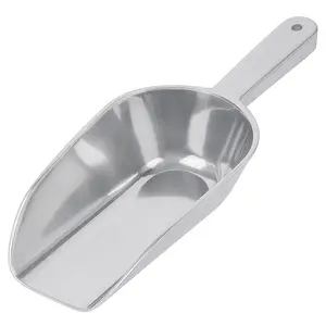Silver Plastic Ice Scoop - 9-Inch