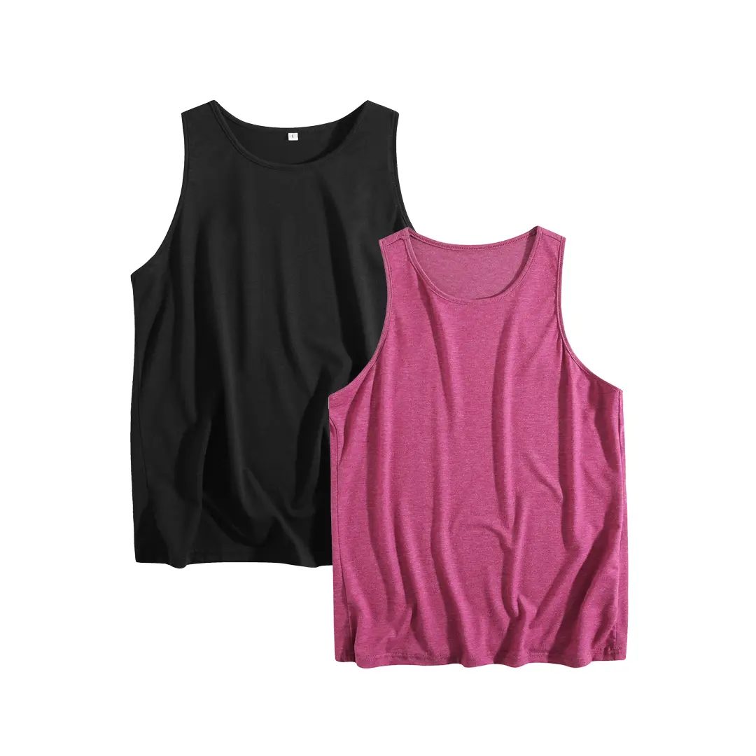 Women's 2-Pack Premium Soft Sleeveless Plain Tank Tops - Chic Korean Style, Plus Size (S-5XL), Breathable Fabric, All Seasons Versatile Layering Essential for Casual Outfits & Activewear  pack of tank tops