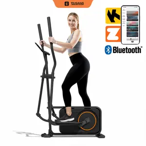 TOUSAINS Elliptical Machine for Home, Hyper-Quiet Magnetic Elliptical Trainer with 16 Resistance Levels, 265LB Weight Capacity, Smart Cardio Workout with Exclusive App & Fitness Courses