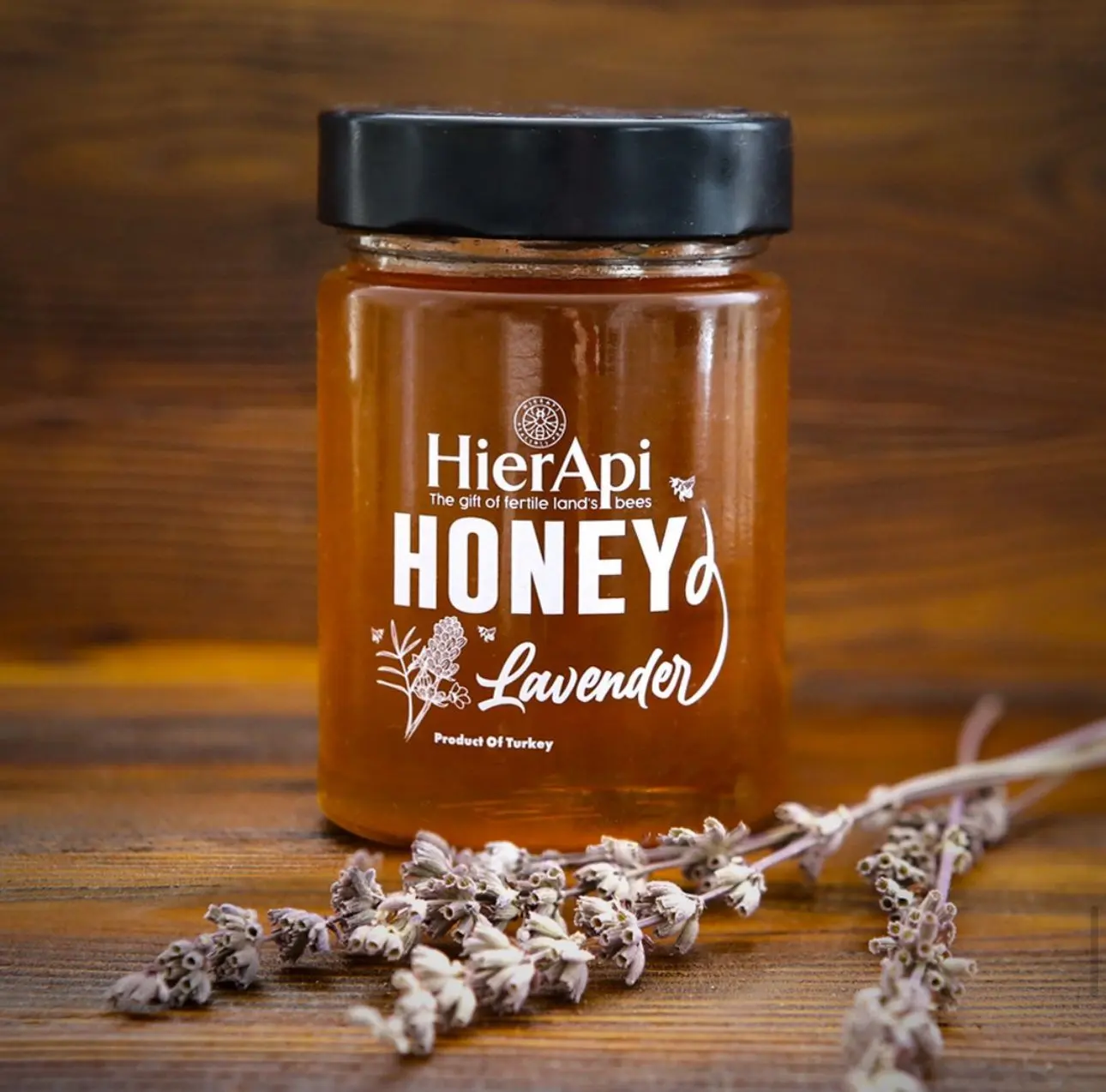 Hier Api Honey Lavender organic raw Natural Bottle
