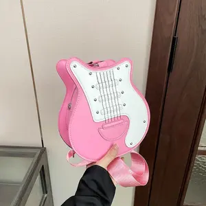 Guitar-Shaped Crossbody Bag for Women Trendy Unique Shoulder Bag with Adjustable Strap for Music Lovers Fashion Accessory