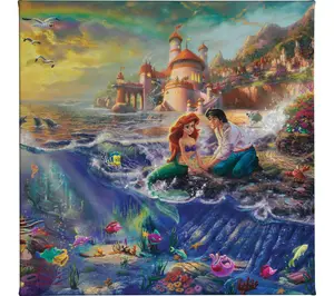 Thomas Kinkade The Little Mermaid - 14" x 14" Gallery Wrap