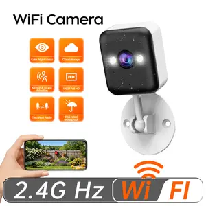【JOOAN 1080P FHD Outdoor And Indoor MINI WiFi Camera】Waterproof Security Camera With Color Night Vision, Two-Way Audio, Easy Installation, 1 Year Warranty, Can Still Monitor Without Network