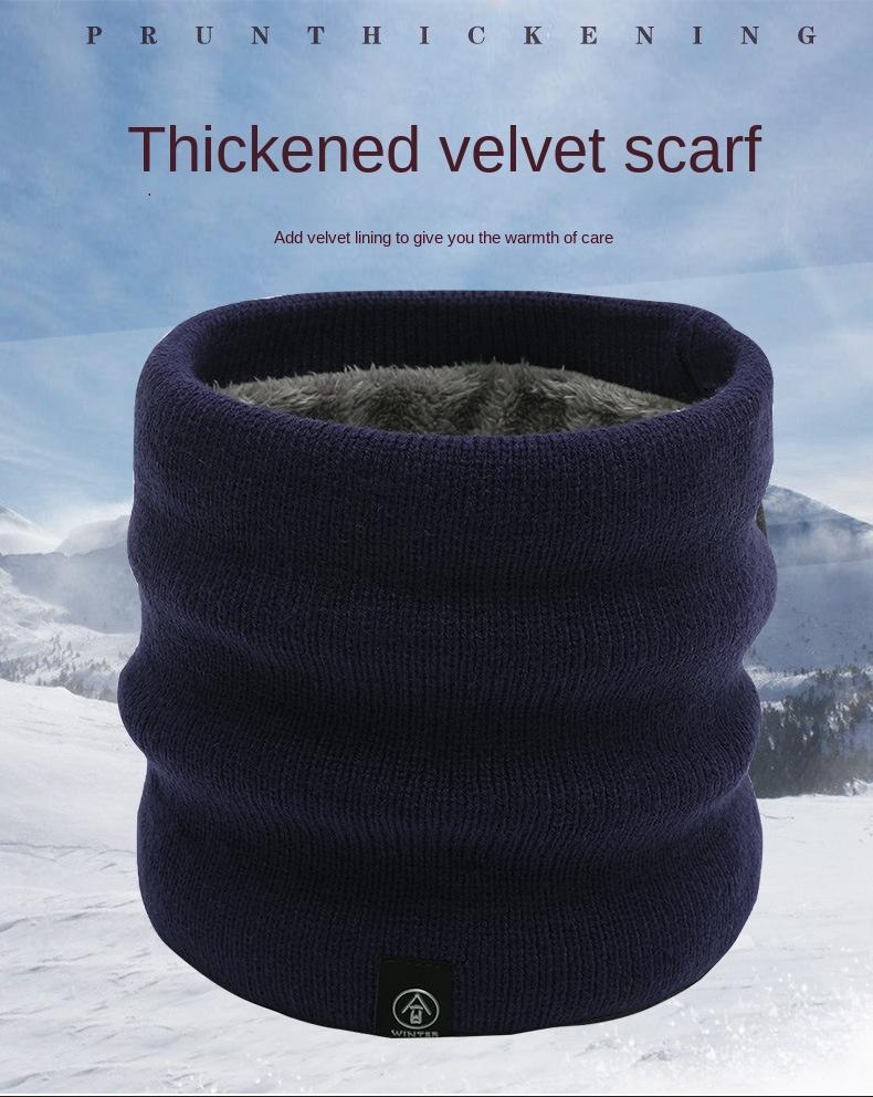 Outdoor sports warm neck cover for men and women, scarf and face mask for autumn and winter with added velvet, thickened and enlarged neck protection, specifically designed for cycling