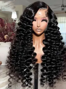 Fashion Ultra Soft Natural 26 Inch Lace Front Wig, 180% Density Curly Wave Hair, Pre-Braided Daily Use, All Seasons