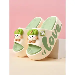 Women's Cartoon Animal Print Eva Non Slip Slippers, Lightweight Breathable Anti-Slip Indoor Outdoor Sandals, Casual Home Beach Shoes, Size 35-40