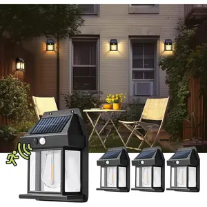 4 Pack Solar Motion Sensor Wall Lights with 3 Lighting Modes, Waterproof Led Solar Powered Wall Lights for Deck, Fence, Garage, Barn, Patio and Yard solar wall lamp
