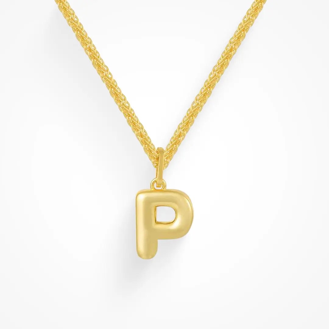 18K Gold Waterproof, Letter P