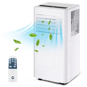 Portable Air Conditioner, 10,000 BTU Cooling Capacity for Rooms Up to 560 Sq. Ft. - Quiet Cooling for Rooms up to 560 Sq. Ft. - LED Display, Remote & Window Kit - Operation Panel Black