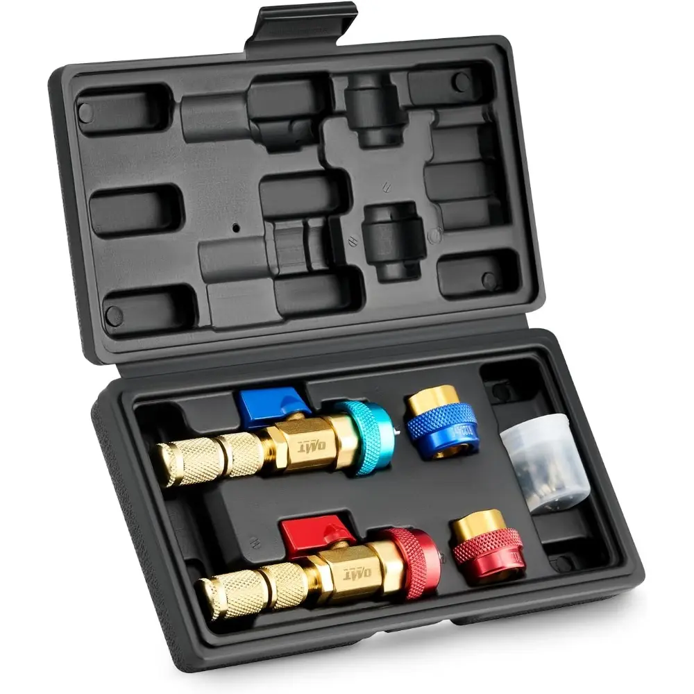 AC Valve Core Removal Tool, R134a R1234yf R22 Valve Core Remover Installer Tool Kit For Automotive Air Conditioning Systems, AC Valve Core Tool For Standard JRA and Schrader Valve