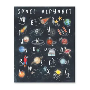 Courtside Market Space alphabet 16x20 Canvas