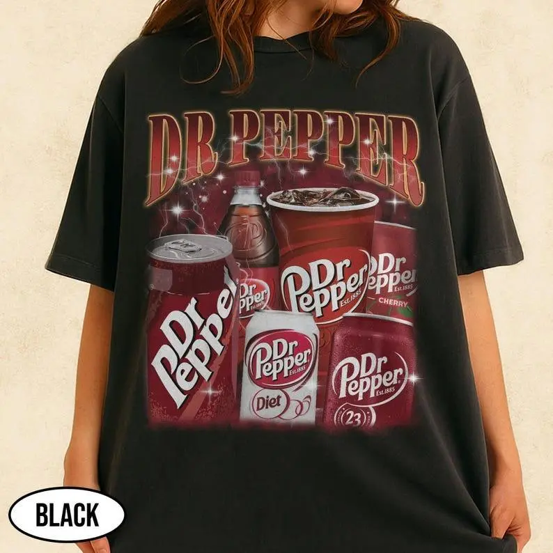 Vintage Dr Pepper T-Shirt, Retro Bootleg Soda Graphic Tee, Dr Pepper Lover Shirt, Vintage Soft Drink Top, Unisex Casual Beverage Fan Gift