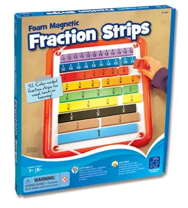 Educational Insights Foam Magnetic Fraction Strips, Ages 6+
