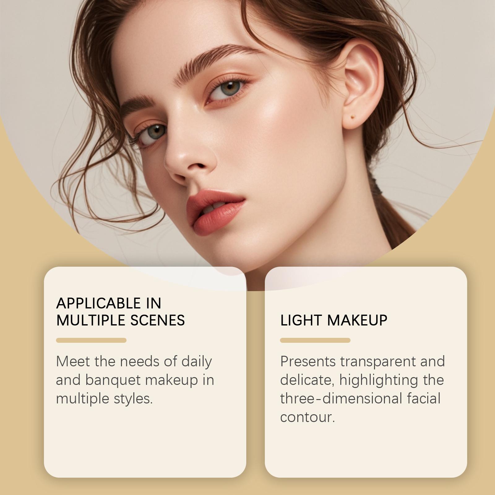 Makeup palette set combo; multifunctional beauty tool combo makeup box for stage looks, natural/no‑makeup looks, portable touch‑ups