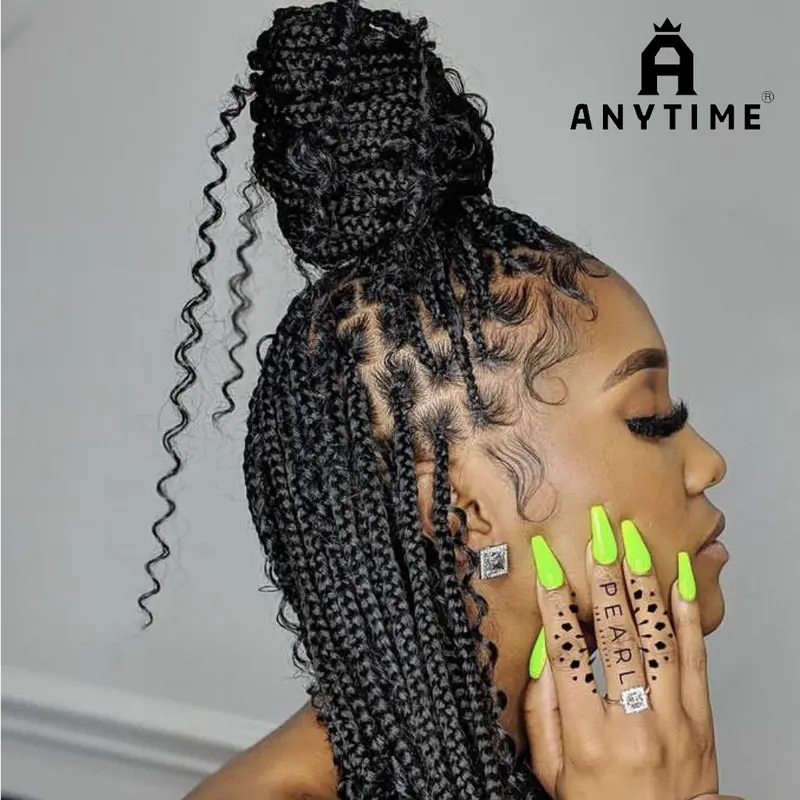 Anytime wig Box Braided Wigs Cornrow Braided Wigs Synthetic  display picture 2