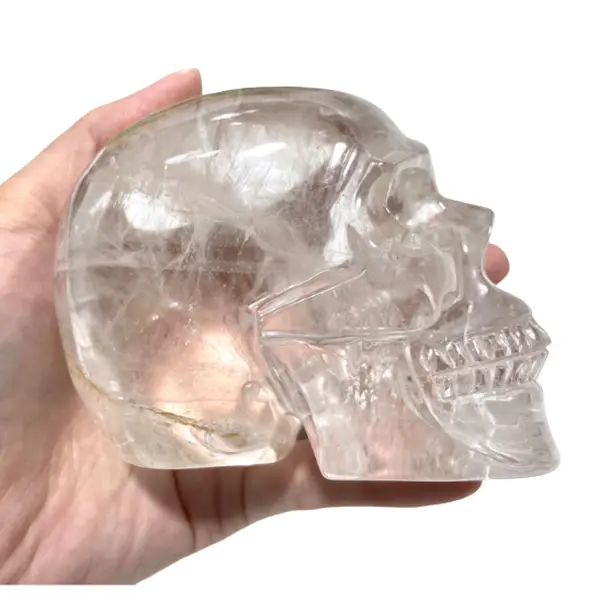 IG Crystal 1 Count Big Clear Quartz Skull Healing Crystal Gem Reiki Healing Home Decor Crystal Jewelry Shop Pretty Crystals