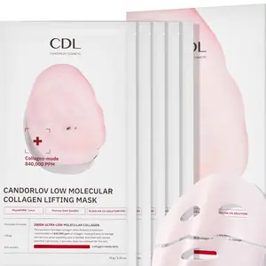 【Candorlov】 Low Molecular Collagen Lifting Mask (5ea x 30ml) , Korean Overnight Face Mask with PDRN , Hydrating, Firming & Anti-Aging Skincare Restore Skin Repair Comfort