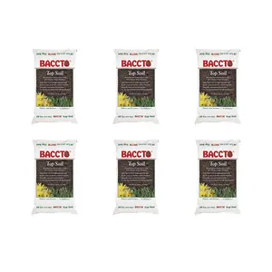 Michigan Peat 1550P Baccto Top Soil with Reed Sedge and Sand, 50 Pounds, 6 Pack
