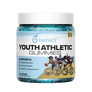 Youth Athletic Gummies – Kids Multivitamin Gummies with Essential Nutrients, Immune & Energy Support, Vegan & Gelatin-Free, Includes Vitamins A, C, B3, B12, Omega-3, Zinc – Ages 5-18