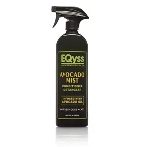 Eqyss Avocado Mist Horse Detangler & Coat Conditioner - 32oz - Shine, Anti-Static & Dust Repellent