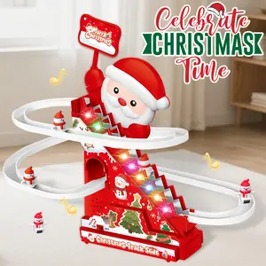 Santa Claus's night adventure ladder climbing toy, automatic movement Christmas Eve fun, the perfect Christmas gift, children's toys
