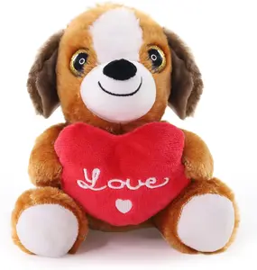 Sew Butiful Plush Puppies - Birthday Gift - for Couples or Kids - for Him - for Her - Amor - Te Amo - Puppy Love - Dog Stuffed Animal
