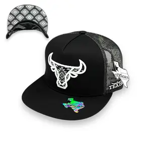 TexHorn Hat - Southwest Bull Black/Grey