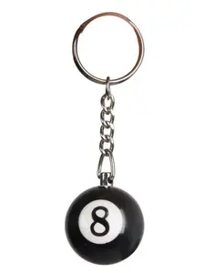 8 Ball Design Keychain, Fashionable Creative Keychain for Phone, Bag, Key, Nostalgic Retro Style Small Pendant, Suitable for Bag Hanging Accessories, Stylish Keychain