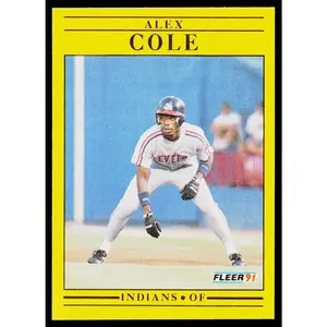 Alex Cole 1991 Fleer #365 Cleveland Indians