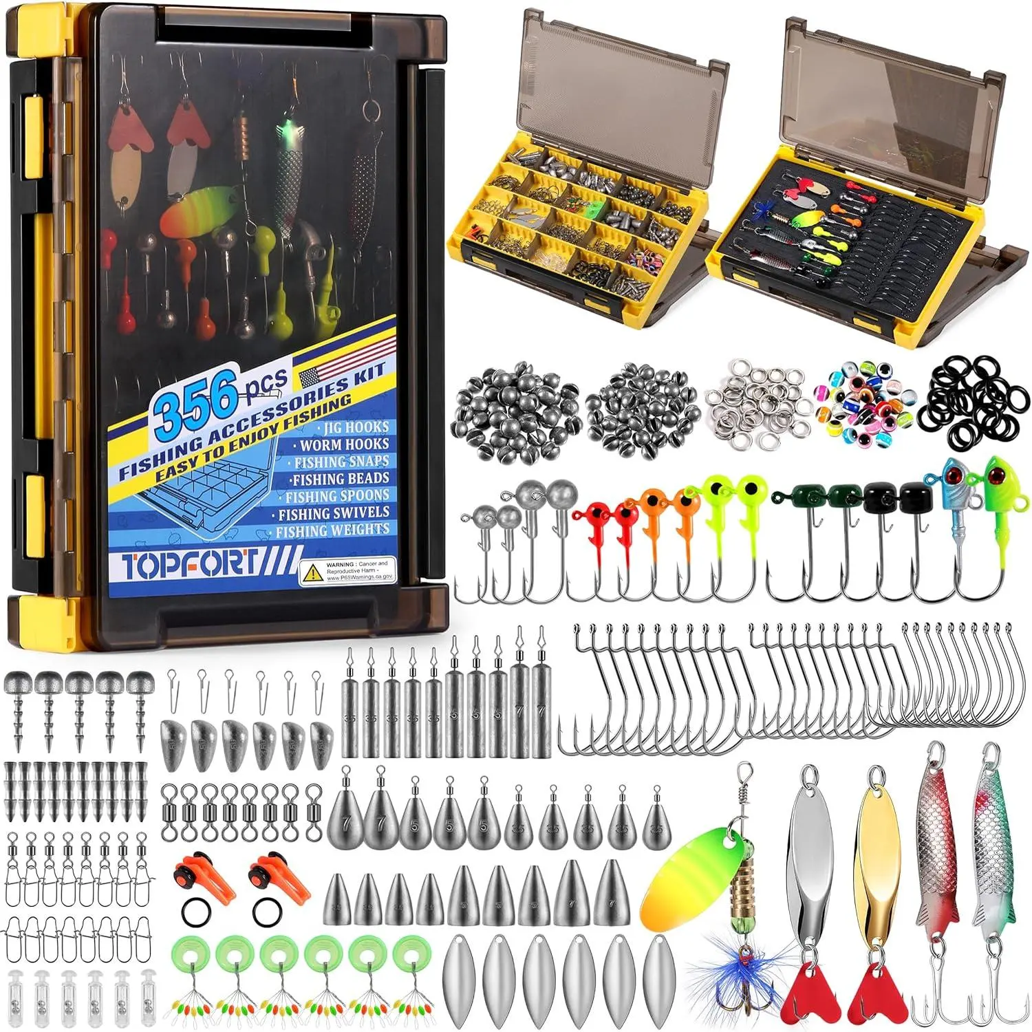 356pcs Fishing Accessories kit
