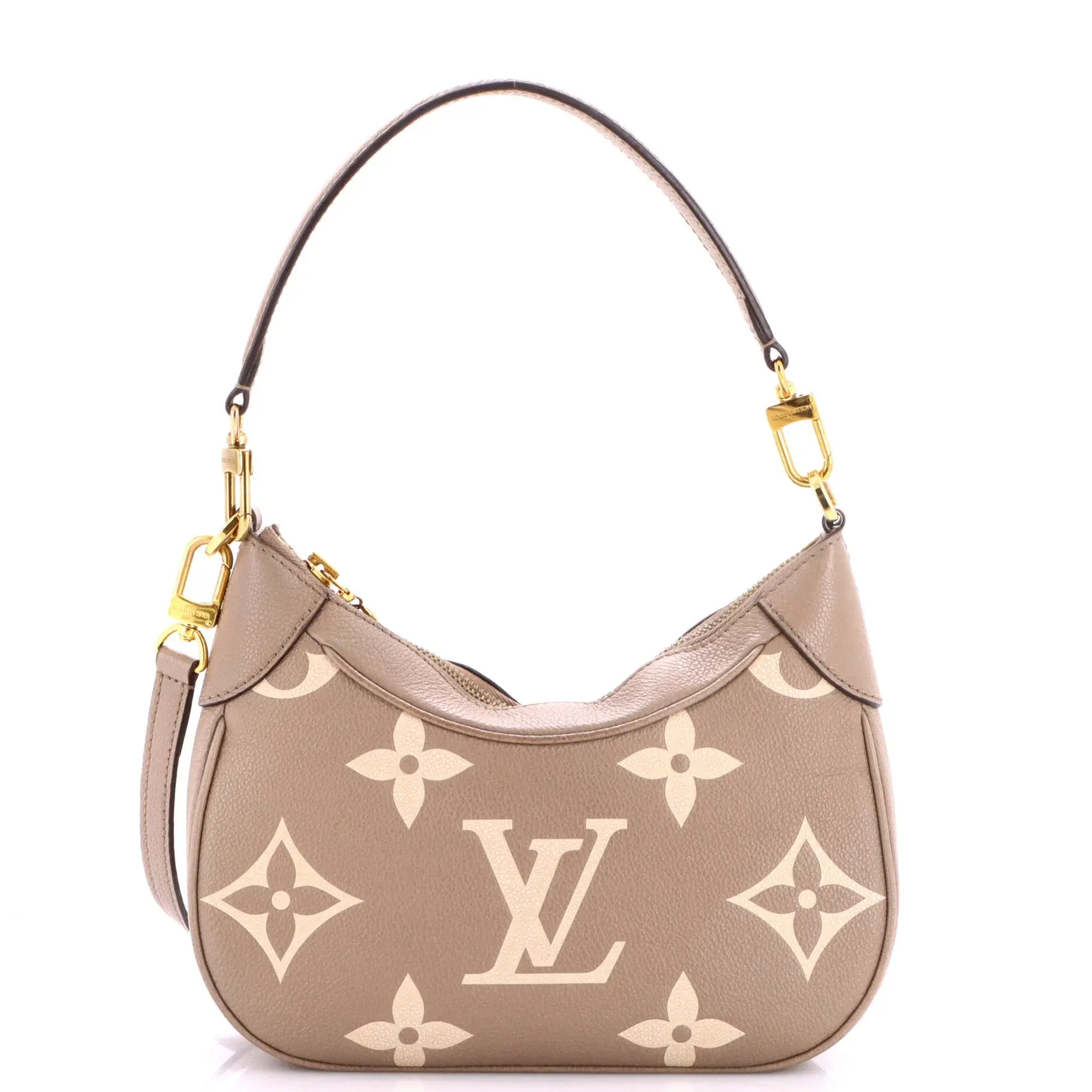 Pre-owned Louis Vuitton Leather Shoulder bags Bagatelle NM Handbag Bicolor Monogram Empreinte Giant by Rebag