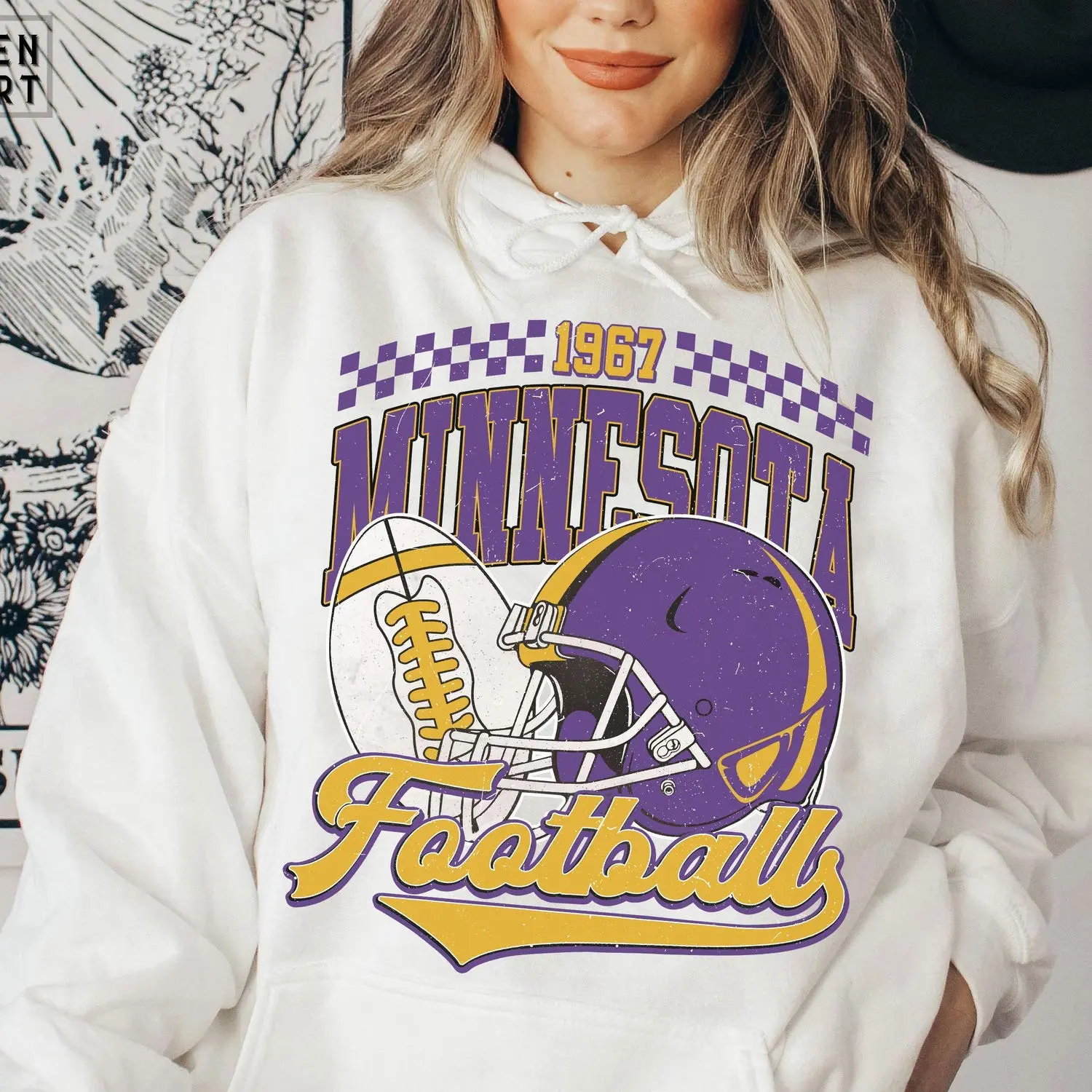 Vintage Minnesota Football Sweatshirt, Retro Sports Fan Trendy Game Day Gift Tee, Minnesota Mascot Sweatshirt, Minnesota Football Fan, #VVvikingg merch, Game Day Gifts RDTB