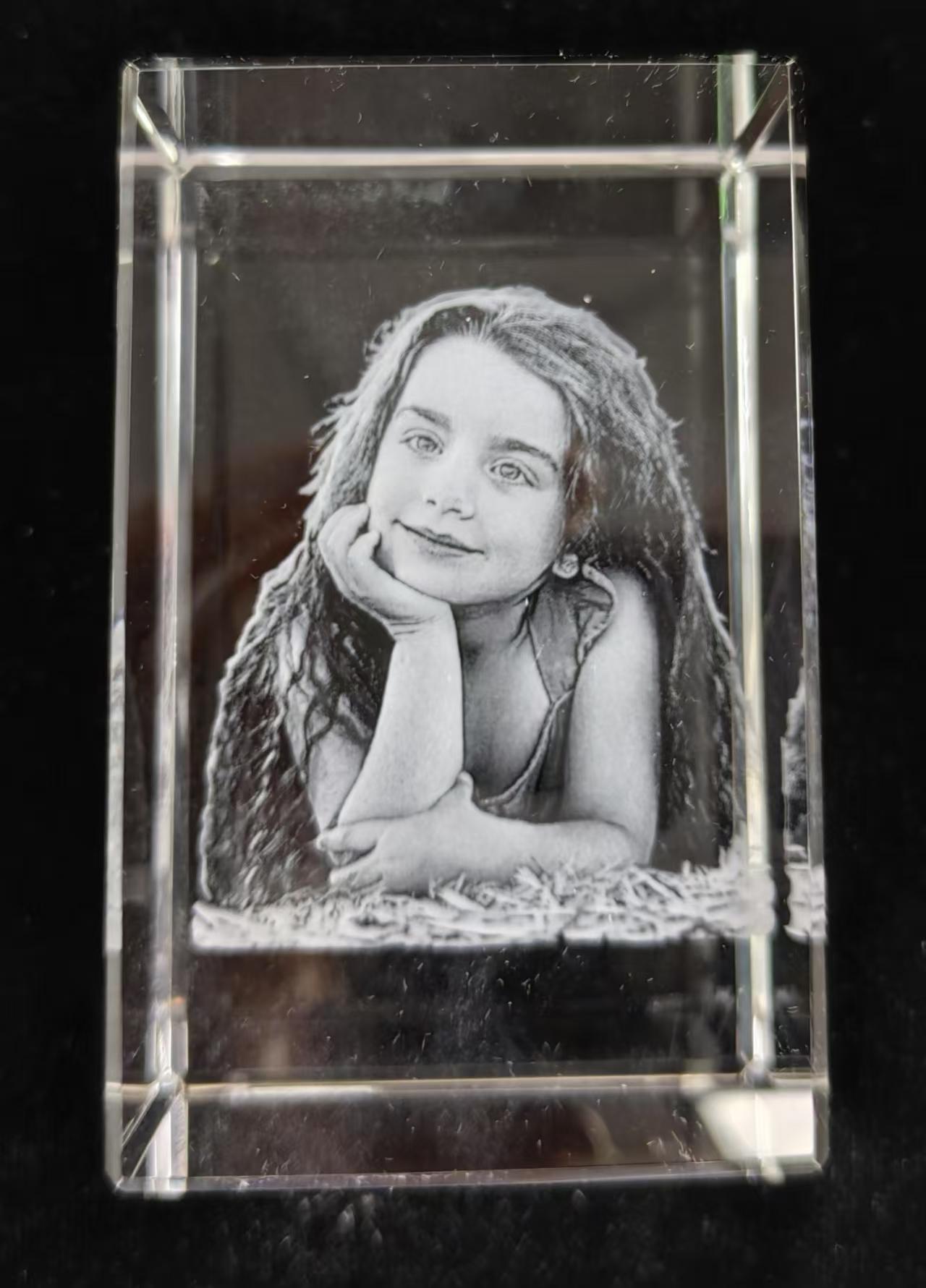Customized 3D printing photo gift crystal