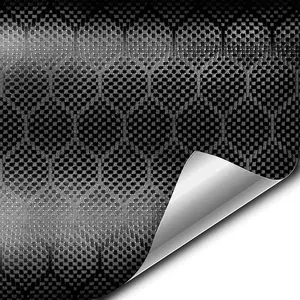Hex Carbon Black Vinyl Car Wrap (1ft x 5ft)