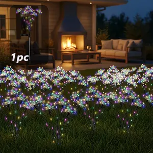 Solar Garden Light, Solar Outdoor Lights, DIY Solar Pulsating Petal Lamp, LED Glow Stick, 2 Lighting Modes, Smart Light Sensor, Pathway, Flower Bed, Wedding, Party Decor