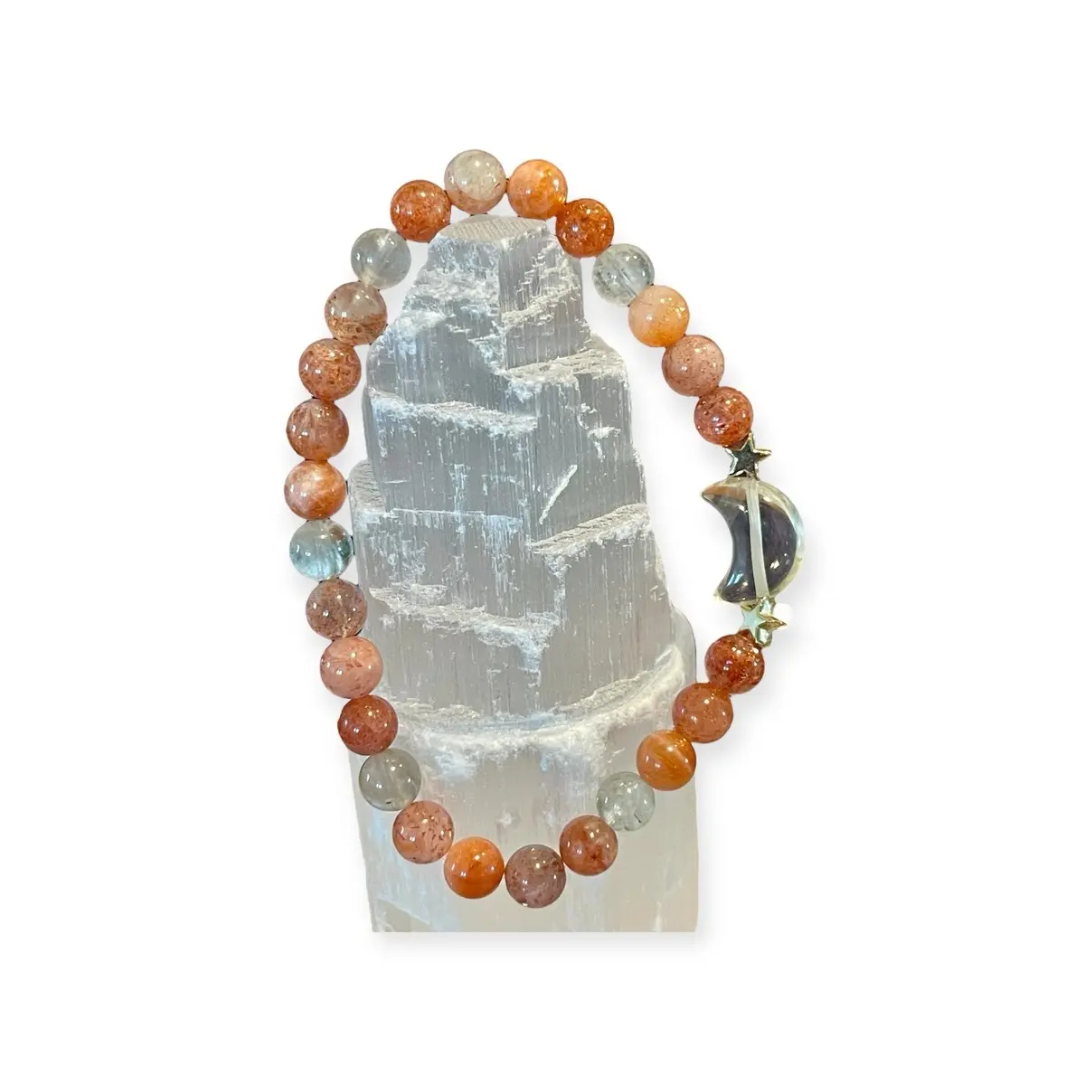 Arusha Sunstone 6mm, Citrine Moon | Attract Wealth, Success, and Prosperity | Joy, Positive Outlook
