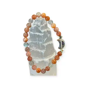 Arusha Sunstone 6mm, Citrine Moon | Attract Wealth, Success, and Prosperity | Joy, Positive Outlook