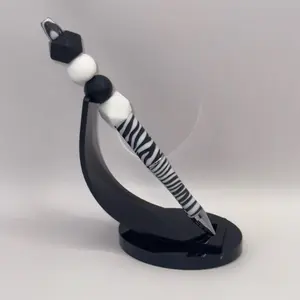Handmade Zebra Theme Beaded Pen for Ehlers Danlos Syndrome Awareness