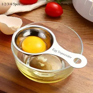 1/2/3/4/5pcs 304 stainless steel egg white separator egg tool filter creative thickened egg yolk white separator egg separator