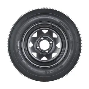 New Upgraded 2pcs 4.80-12 6PR 4 Lug 2-Pack 4.80-12 6PR Trailer Tire & Wheel Assemblies, 4-Hole Rims, Heavy Duty Rubber for Utility Boat Trailers