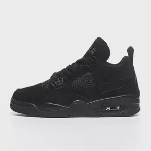 Men's Black Retro Basketball Sneakers  Durable Daily Streetwear Shoes