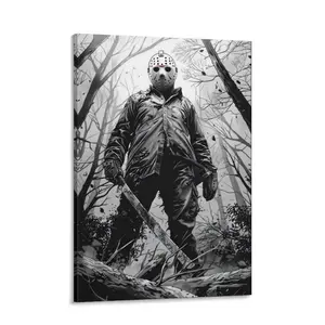 Jason Voorhees Art Home Decor Jason Voorhees Art Friday The 13th Poster Horror Home Decor