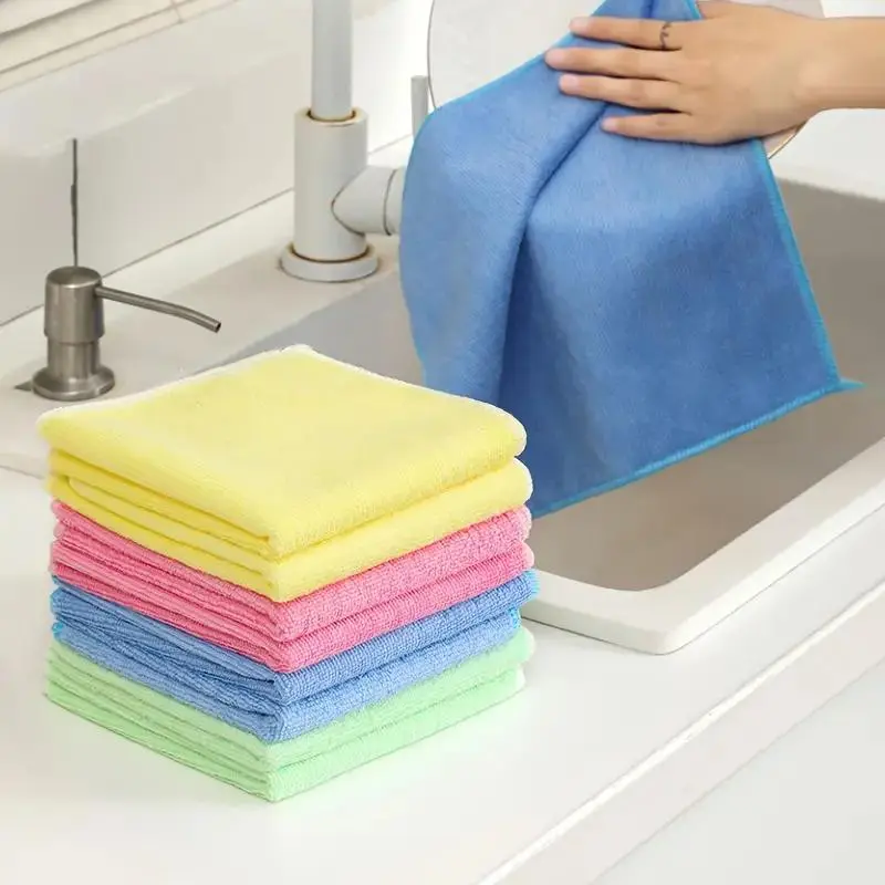 5/10/25pcs, Cleaning Towels, Reusable Cleaning Cloths for automotive detailing tools, Oil-Free Dish Cloths Multi-Purpose Cleaning Towels, Kitchen Wipes, Household Wipes, Kitchen Bathroom Cleaning Towels, Durable Absorbent Towels, Cleaning Supplies